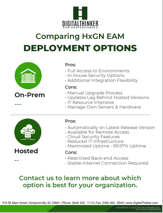 on prem vs. hosted deployment